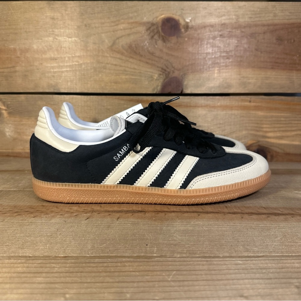 NEW Women’s Size 14 - Adidas Samba OG “Black Wonder White” Shoes IE5836